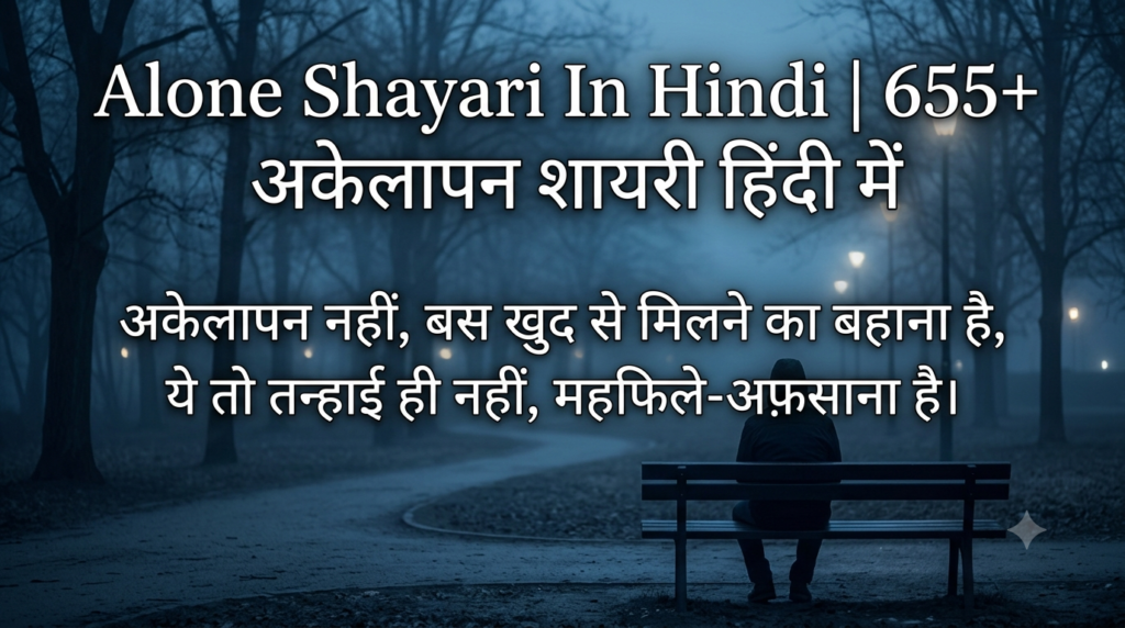 655+ Alone Shayari in Hindi | Best अकेलापन शायरी हिंदी में
