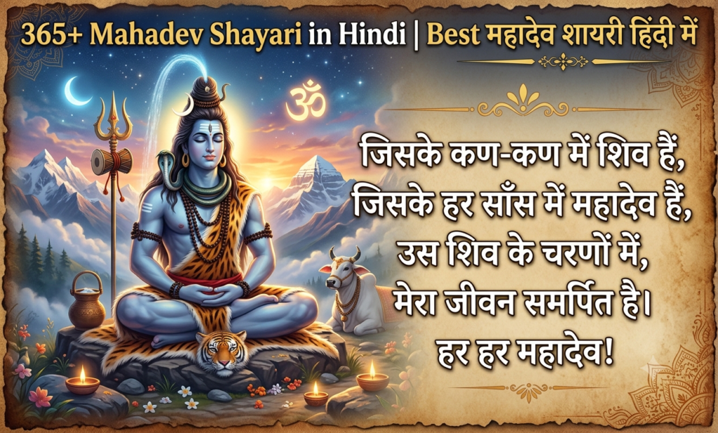 365+ Mahadev Shayari in Hindi | Best महादेव शायरी हिंदी में