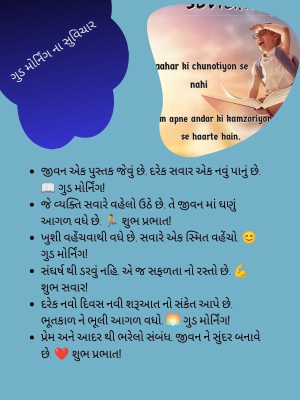 250+ Good Morning Gujarati Suvichar | ગુડ મોર્નિંગ સુવિચાર ગુજરાતી