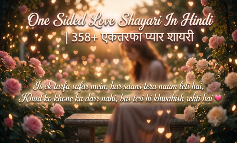 One Sided Love Shayari In Hindi | 358+ एकतरफा प्यार शायरी