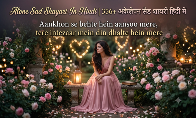 Alone Sad Shayari In Hindi | 356+ अकेलेपन सैड शायरी हिंदी में