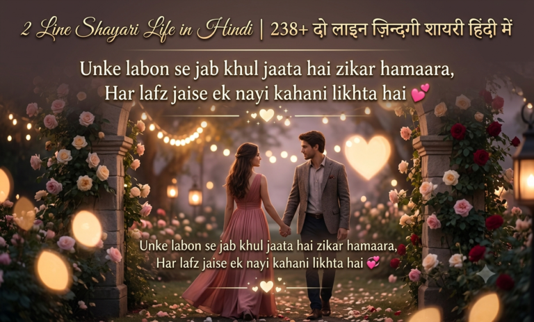 2 Line Shayari Life in Hindi | 238+ दो लाइन ज़िन्दगी शायरी हिंदी में