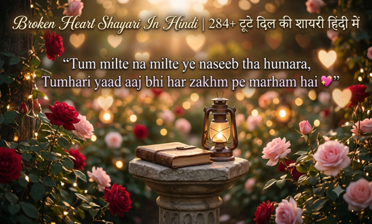 Broken Heart Shayari In Hindi | 284+ टूटे दिल की शायरी हिंदी में
