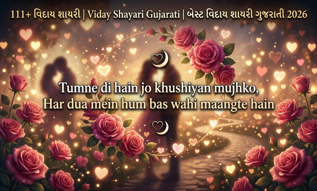 111+ વિદાય શાયરી | Viday Shayari Gujarati | બેસ્ટ વિદાય શાયરી ગુજરાતી 2026