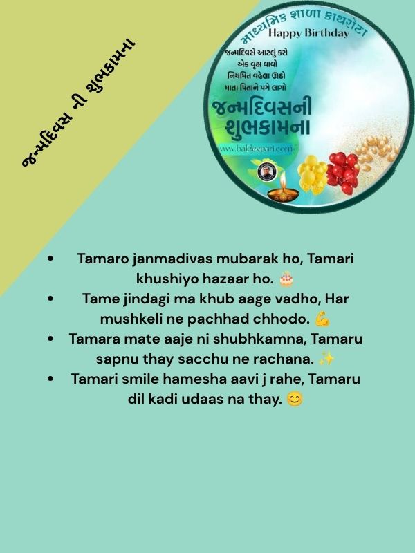 જન્મદિવસ ની શુભકામના