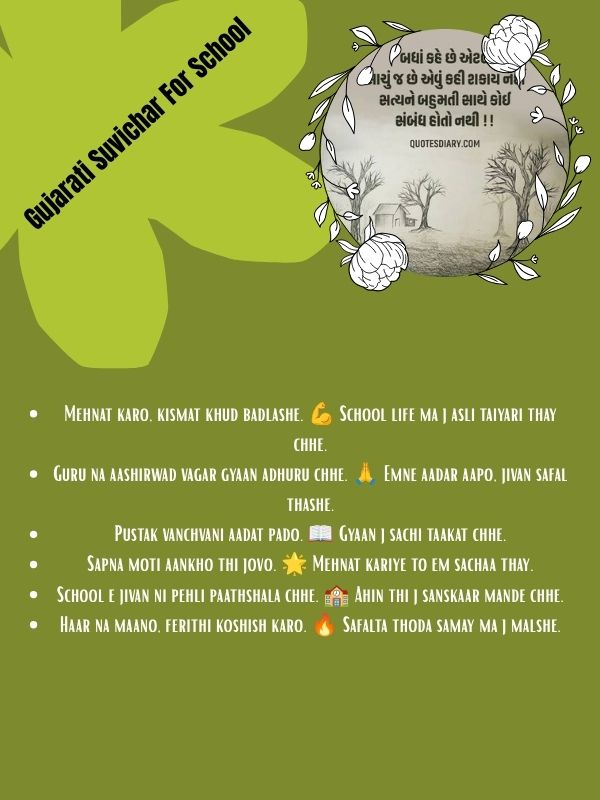 Gujarati Suvichar For School