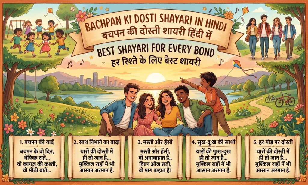 Bachpan Ki Dosti Shayari in Hindi | Best Shayari for Every Bond