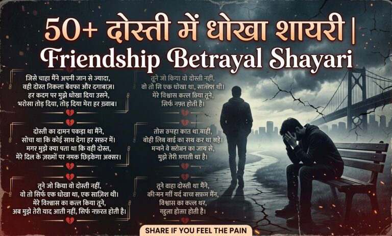 50+ Dosti Me Dhoka Shayari in Hindi | Friendship Betrayal Shayari