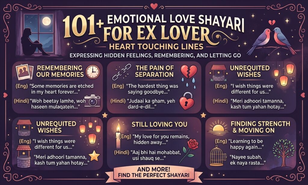 101+ Emotional Love Shayari for Ex Lover | Heart Touching Lines