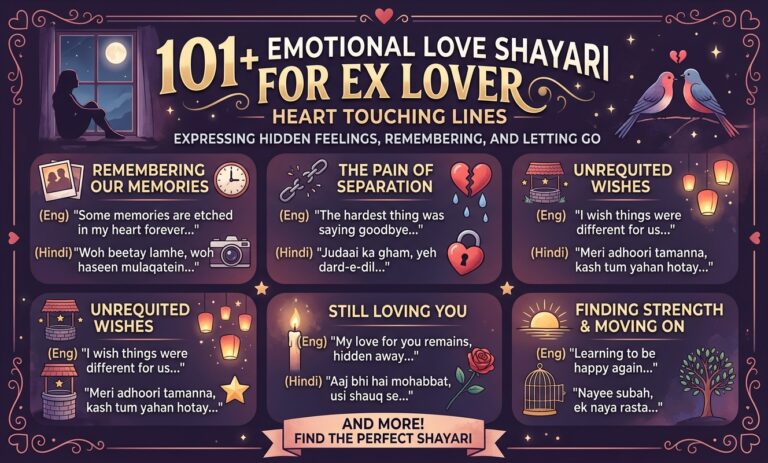 101+ Emotional Love Shayari for Ex Lover | Heart Touching Lines
