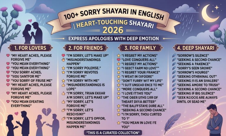 100+ Sorry Shayari in English | Heart-Touching Shayari