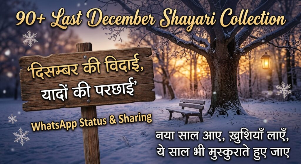 90+ Last December Shayari | Best Shayari for WhatsApp Status & Sharing