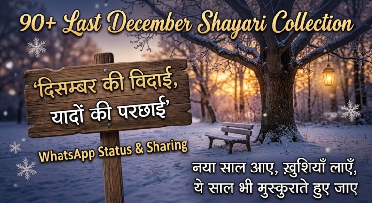 90+ Last December Shayari | Best Shayari for WhatsApp Status & Sharing